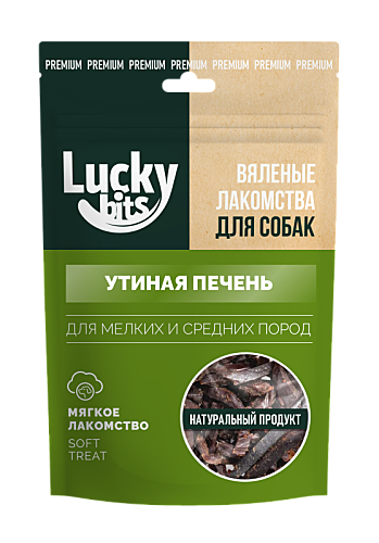 Лак-во д/c Lucky bits Вяленая утиная печень 30г