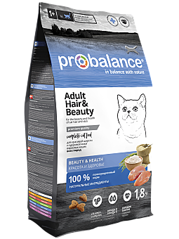 Корм д/к ProBalance 1,8кг Курица д/шерсти и кожи