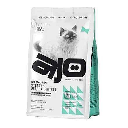 Корм д/к AJO Sterile&Weight Control 400г Курица/Свинина стерил.