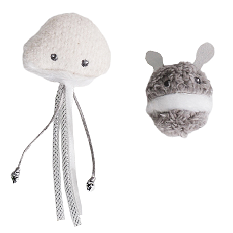Игрушка д/к Petpark Инопланетянин+Осьминог кош.мята