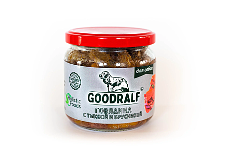 Корм д/с Goodralf ст/б 340г Говядина/Тыква/Брусника