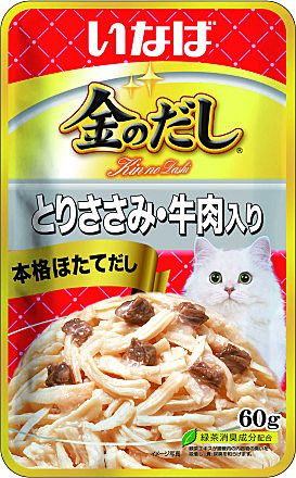 Корм д/к INABA пауч 60г Куриное филе/Говядина