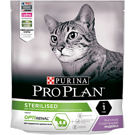 Корм д/к Pro Plan Stelised 400г Индейка здоровье почек