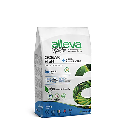 Корм д/к Alleva Holistic 1,5кг Рыба/Конопля/Алое