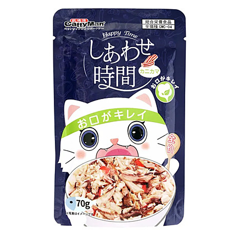 Корм функц. д/к CattyMan Момент счастья пауч 70г Краб/Тунец