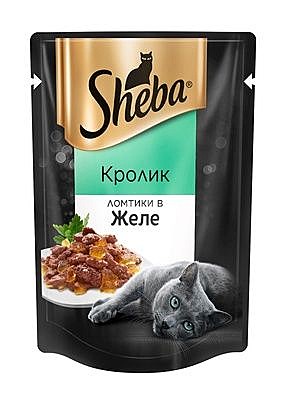 Корм д/к Sheba пауч 75г Кролик/желе