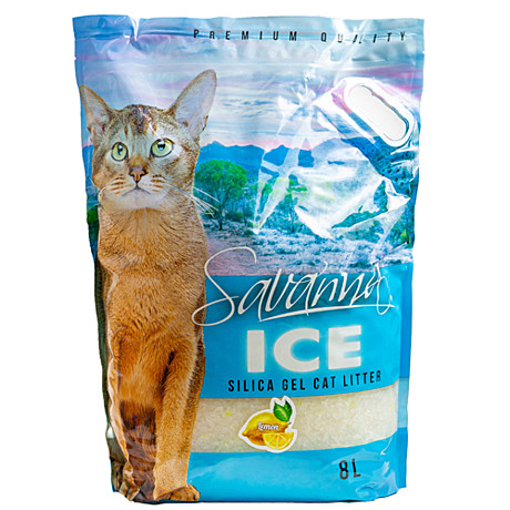 Наполнитель Savanna Ice 8л/3,2кг силикагель/лимон