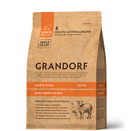 Корм д/щенков Grandorf Junior 1кг Яненок/Индейка
