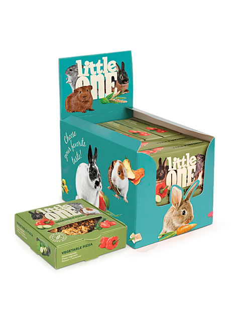 Лак-во д/грызунов Little One Пицца с овощами 55г