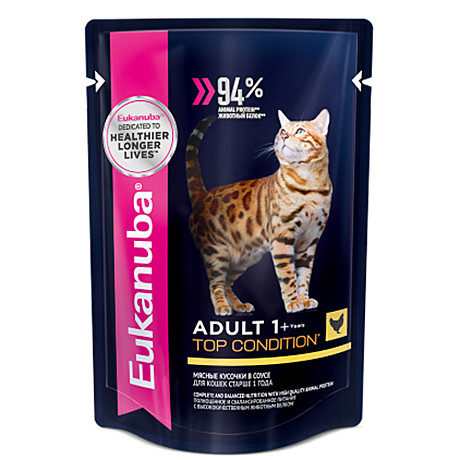 Корм д/к Eukanuba пауч 85г Курица
